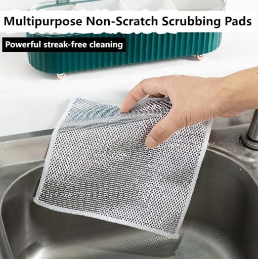 Non Scratch Dish Wash Cloths Pack of 10 (Buy 5 Get 5 Free)
