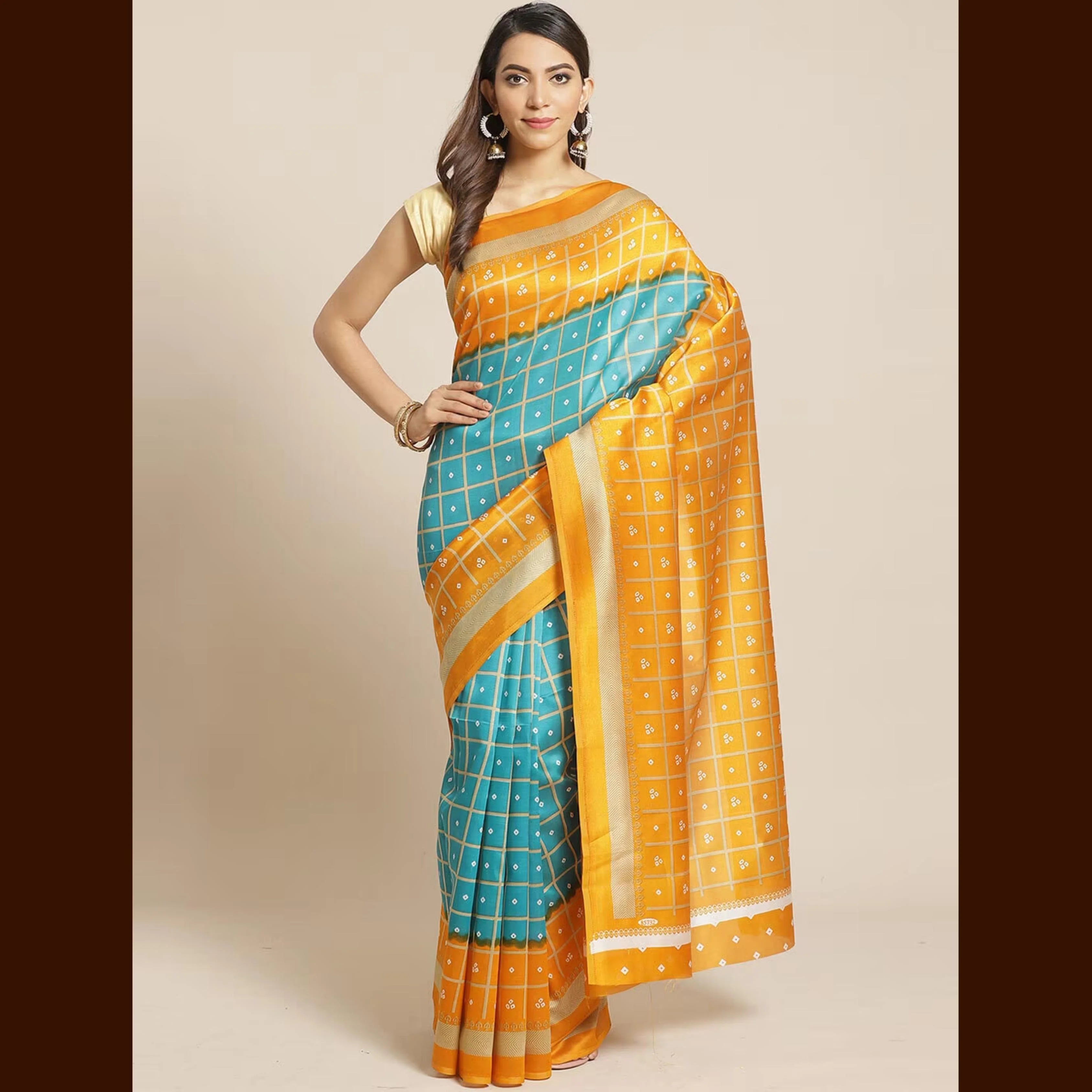Delightful Mysore Silk Printed Combo Sarees (Pack of 2)