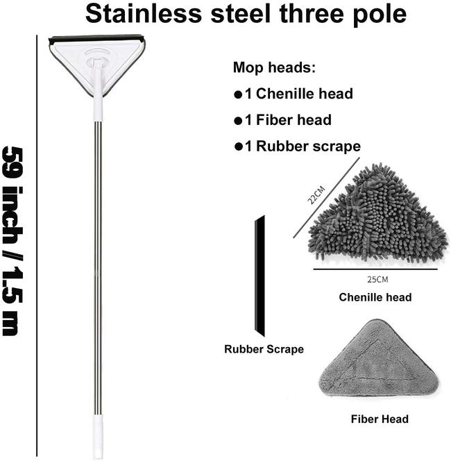Stainless Steel Triangular Cleaning Mop