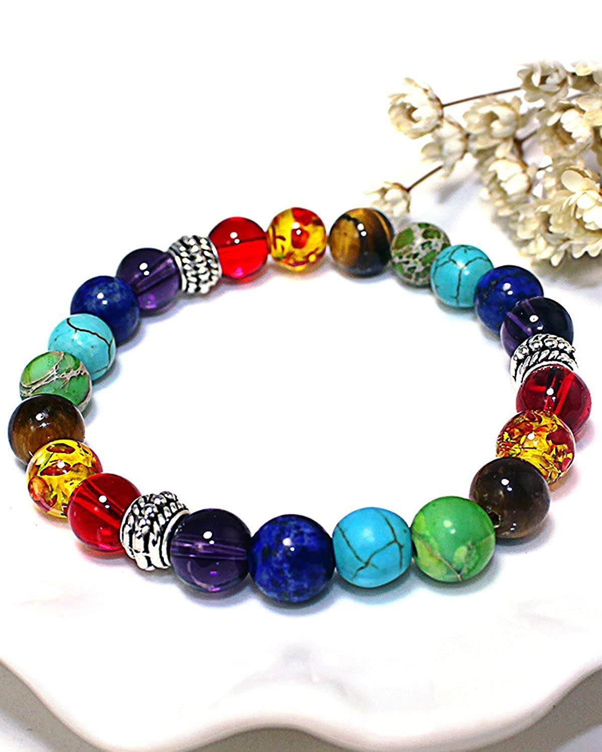 7 Chakra's Healing Bracelet (For Health, Wealth and Positivity) - Local to Vocal