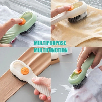 Multifunctional Soft-bristled Shoe Brush Automatic Liquid Dispenser