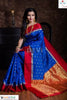 Ethnic Kanjivaram Silk Saree (Blue - Red) - Local to Vocal