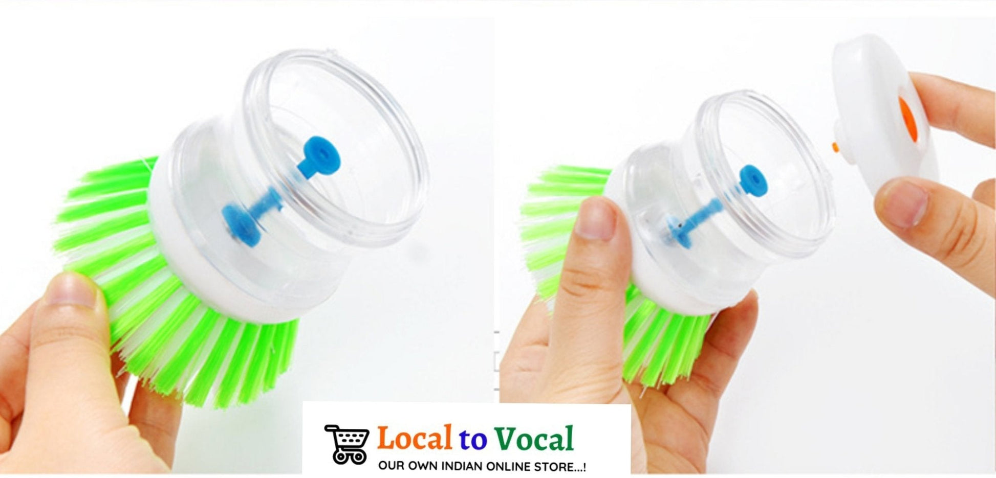 Magic Dish Washing Brush - Pair of 2 (Proudly Made in India) - Local to Vocal